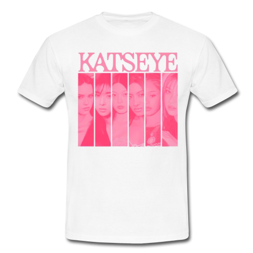 KATSEYE - Band Poster Motive 2 - biele pánske tričko