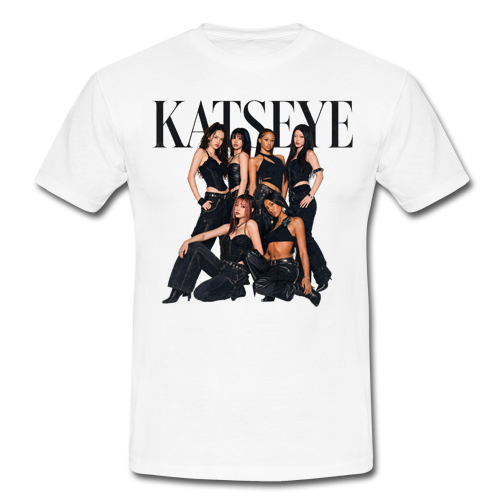 KATSEYE - Band Poster Motive 9 - biele pánske tričko