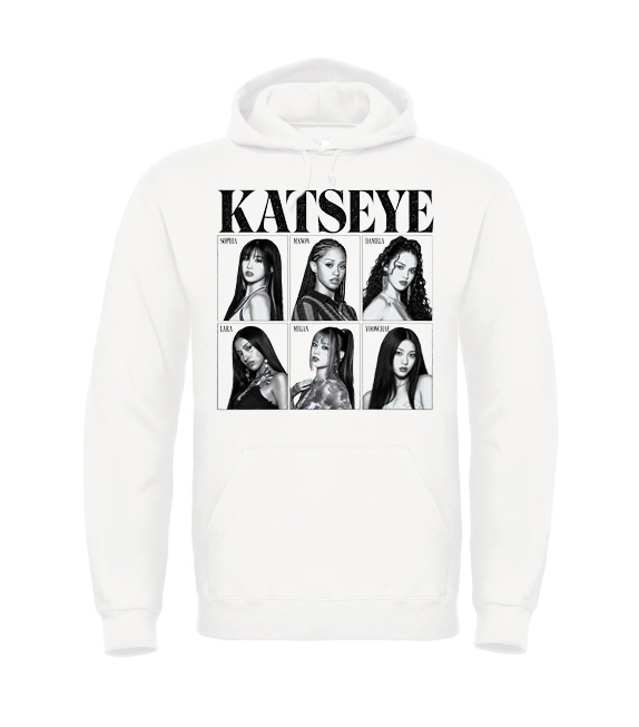KATSEYE - Band Poster Motive 5 - biela pánska mikina 
