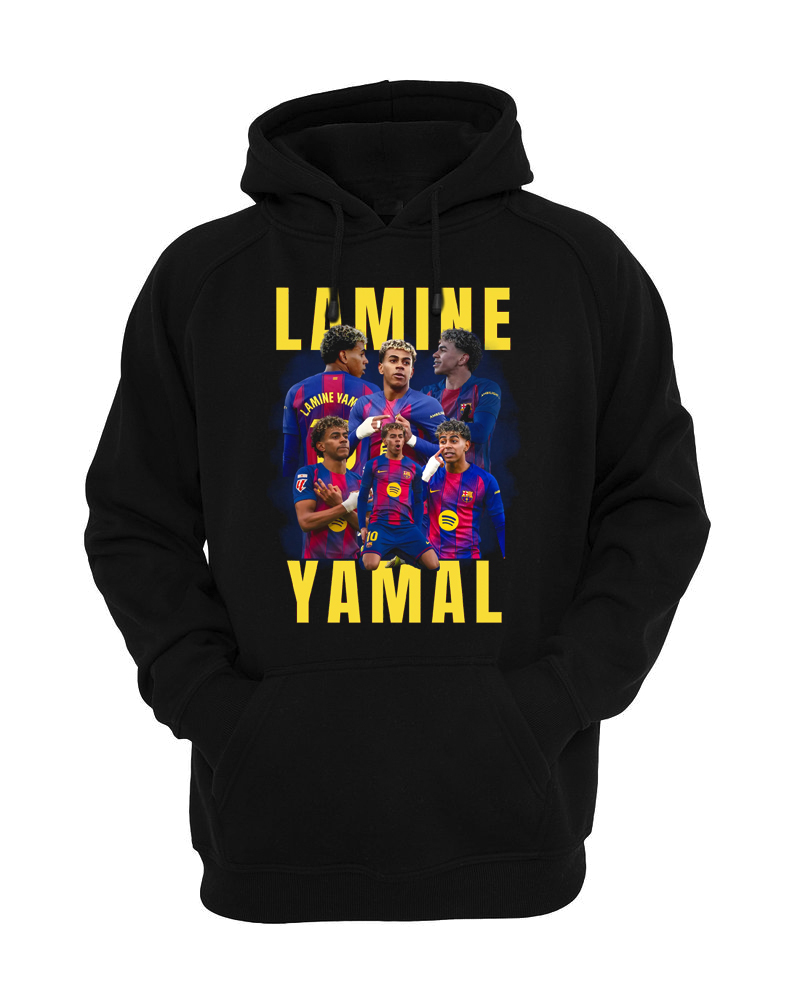 Detská mikina LAMINE YAMAL - Collage Poster Motive 2 - čierna