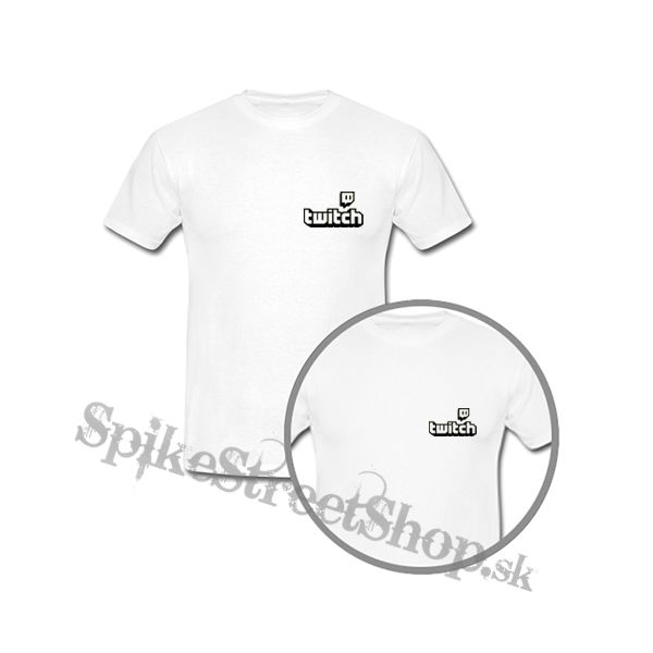 TWITCH - White Logo Sign - biele detské tričko