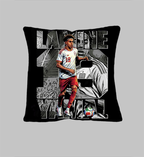 LAMINE YAMAL - 19 Graffiti Poster - vankúš