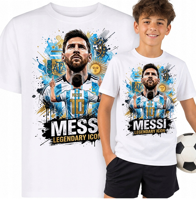 LIONEL MESSI - Legendary Icon - biele detské tričko