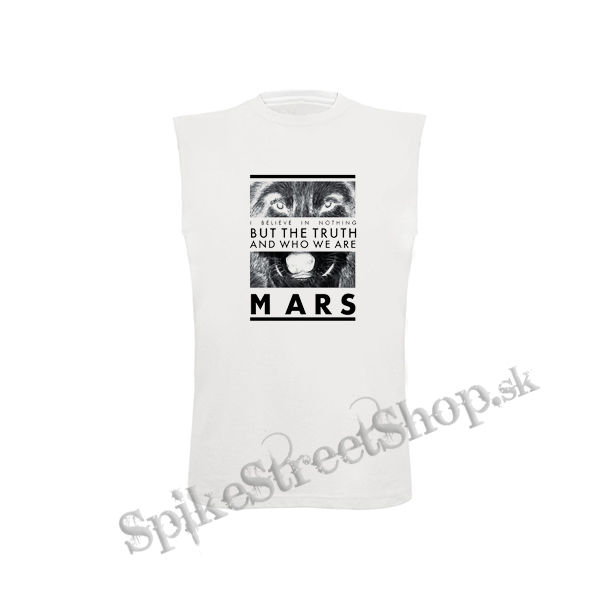 30 SECONDS TO MARS - Wolf - biele pánske tričko bez rukávov
