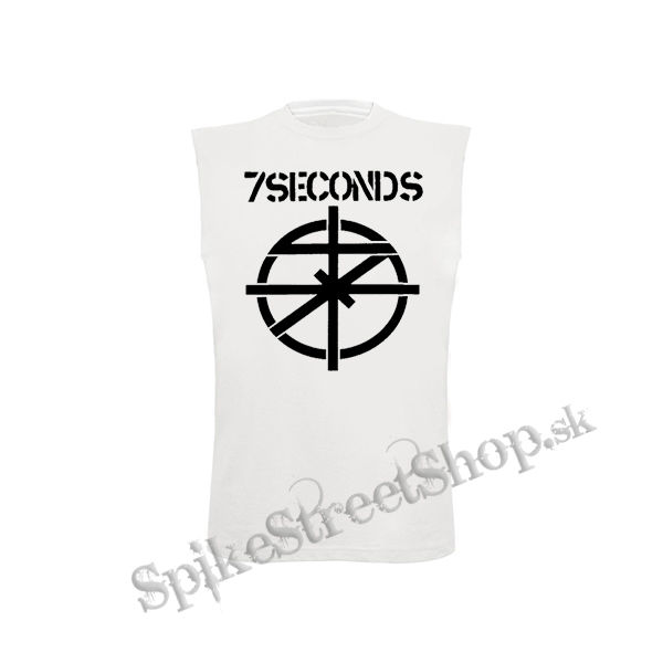 7 SECONDS - Logo Crest - biele pánske tričko bez rukávov