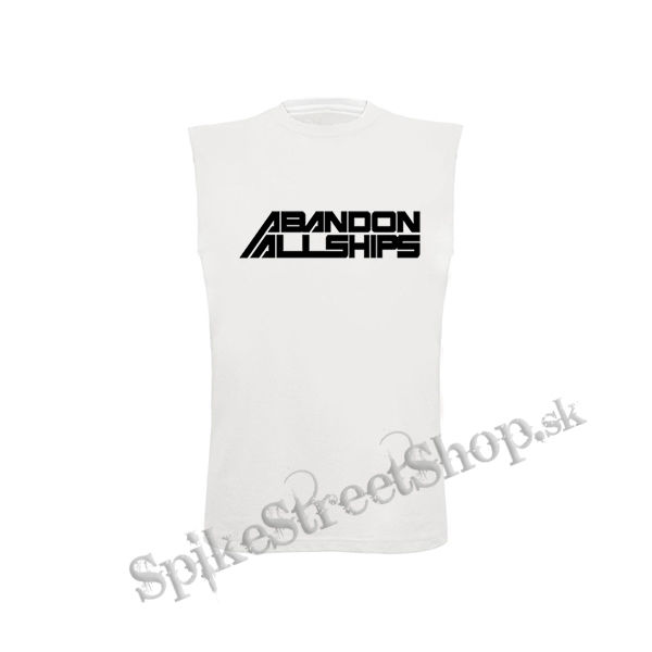 ABANDON ALL SHIPS - biele pánske tričko bez rukávov