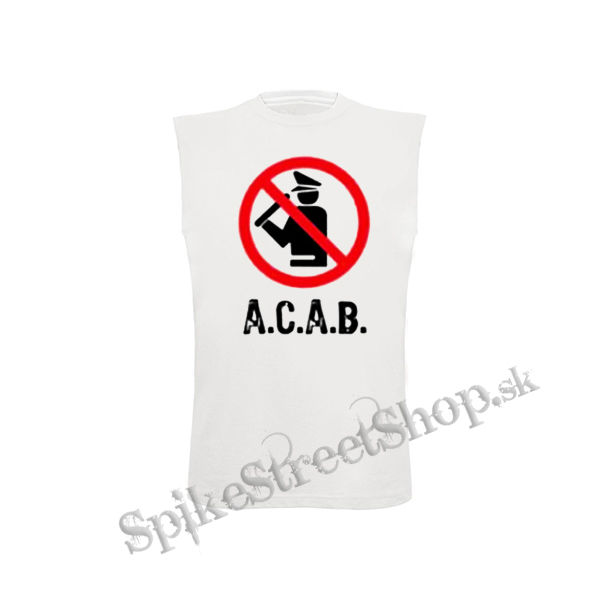 ACAB - Pictogram - biele pánske tričko bez rukávov