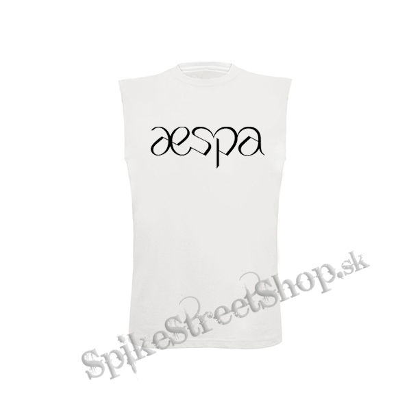 AESPA - Logo - biele pánske tričko bez rukávov