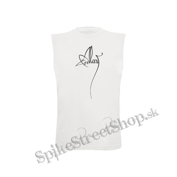 ALCEST - Logo - biele pánske tričko bez rukávov