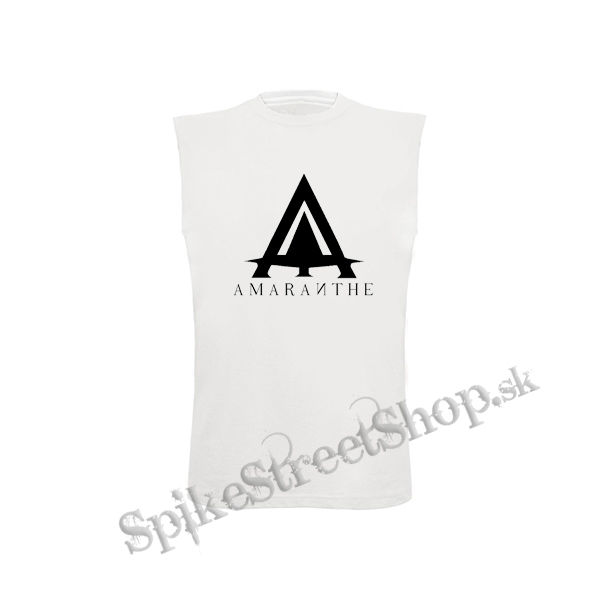 AMARANTHE - Logo - biele pánske tričko bez rukávov