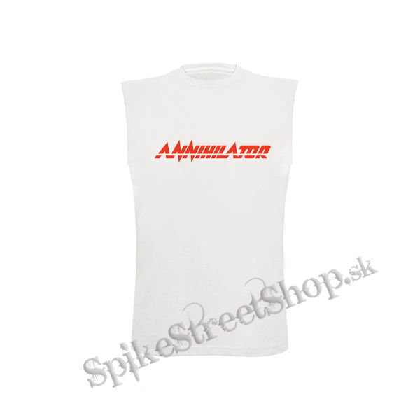 ANNIHILATOR - Logo Red - biele pánske tričko bez rukávov