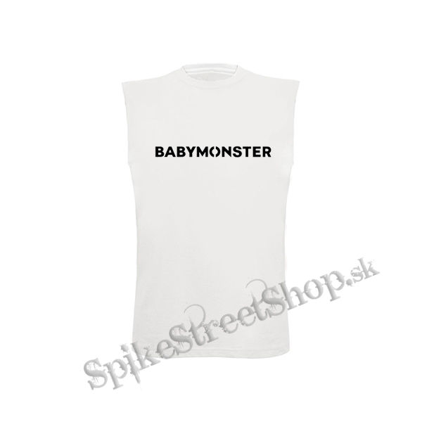 BABYMONSTER -  Logo Kpop Band - biele pánske tričko bez rukávov