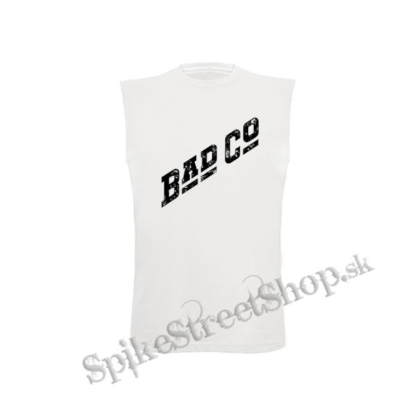 BAD COMPANY - Logo - biele pánske tričko bez rukávov