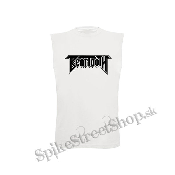 BEARTOOTH - Logo Black - biele pánske tričko bez rukávov
