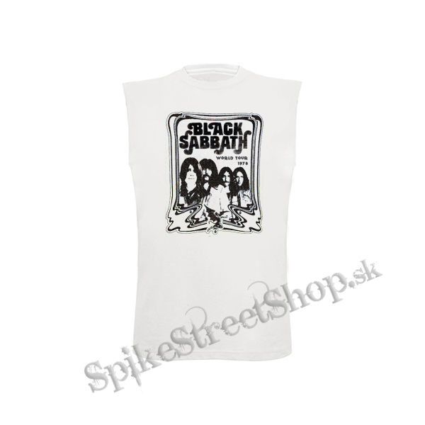 BLACK SABBATH - Band - biele pánske tričko bez rukávov