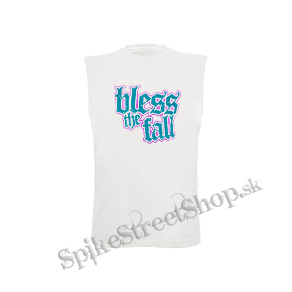 BLESSTHEFALL - Logo - biele pánske tričko bez rukávov