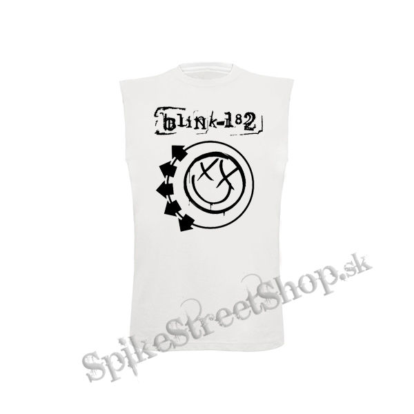 BLINK 182 - Logo & Smile - biele pánske tričko bez rukávov