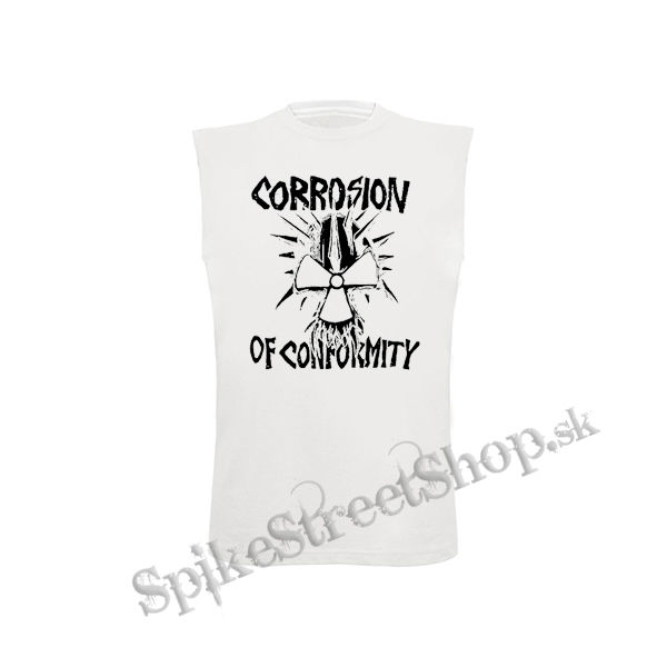 CORROSION OF CONFORMITY - Logo Skull - biele pánske tričko bez rukávov