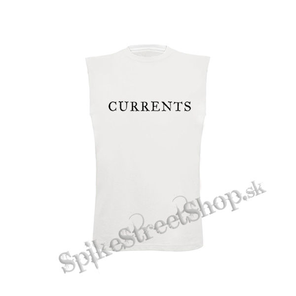 CURRENTS - Logo - biele pánske tričko bez rukávov