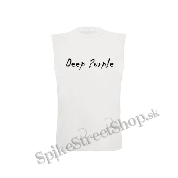 DEEP PURPLE - Logo 2013-2017 - biele pánske tričko bez rukávov