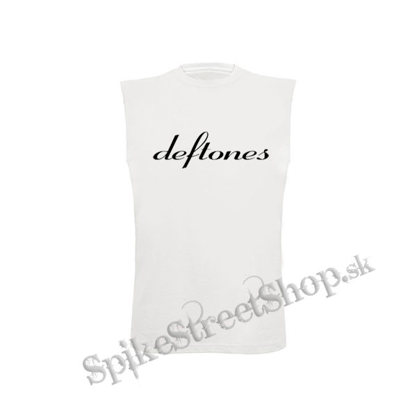DEFTONES - Logo - biele pánske tričko bez rukávov