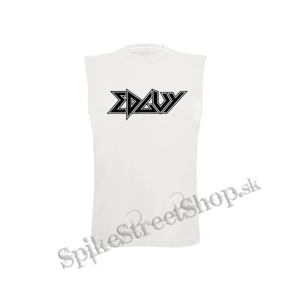 EDGUY - Logo - biele pánske tričko bez rukávov