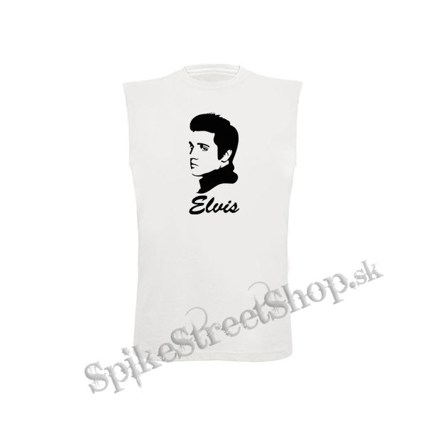 ELVIS PRESLEY - Portrait  Motive 2 - biele pánske tričko bez rukávov