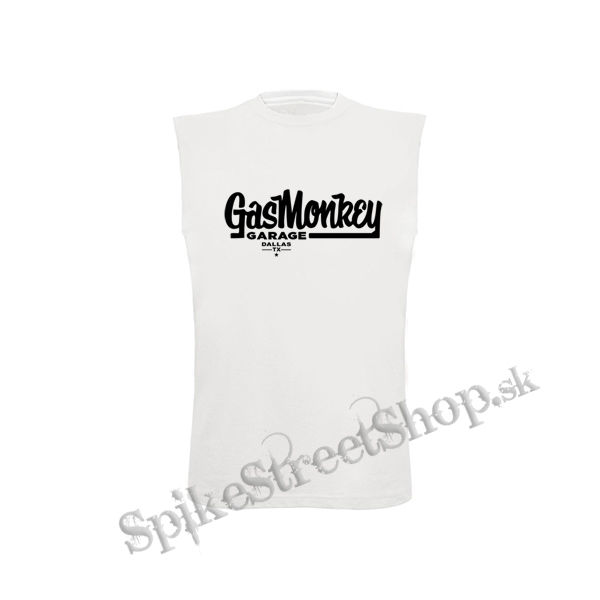 GAS MONKEY GARAGE - Logo - biele pánske tričko bez rukávov