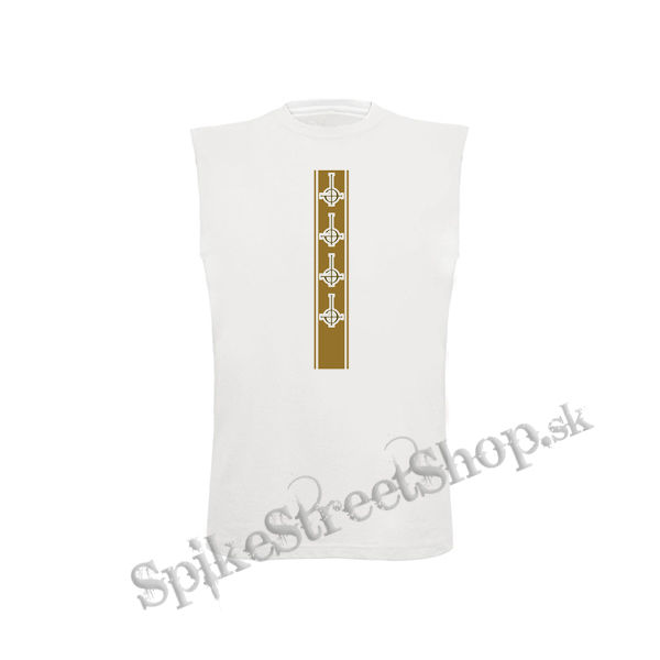 GHOST - Gold Logo Motive 2 - biele pánske tričko bez rukávov