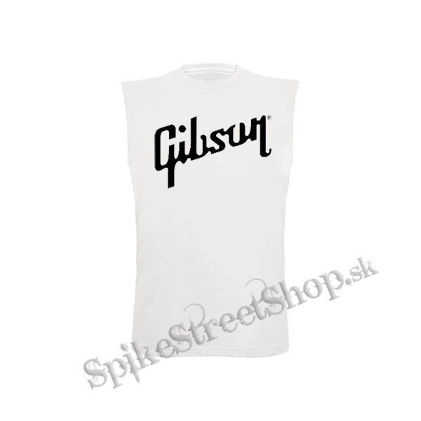 GIBSON - biele pánske tričko bez rukávov