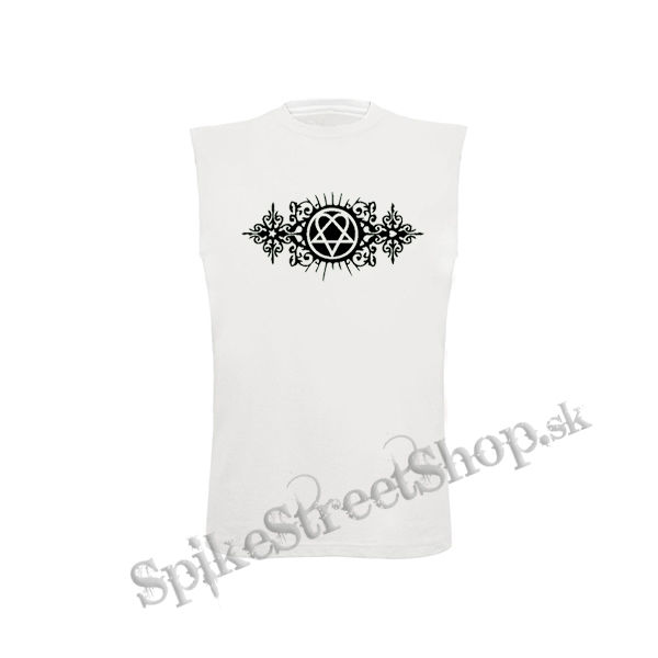 HEARTAGRAM - biele pánske tričko bez rukávov