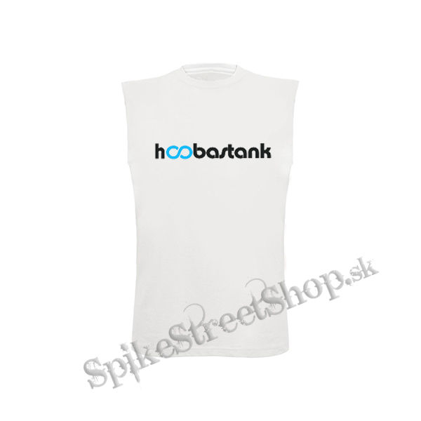 HOOBASTANK - Logo Blue - biele pánske tričko bez rukávov