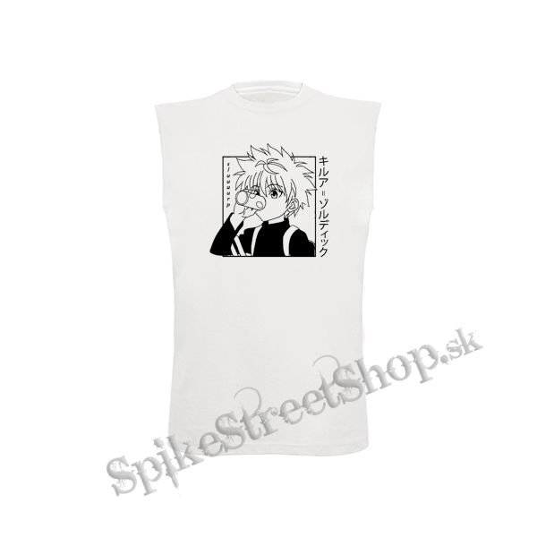 HUNTER X - Killue Manga Anime Portrait - biele pánske tričko bez rukávov