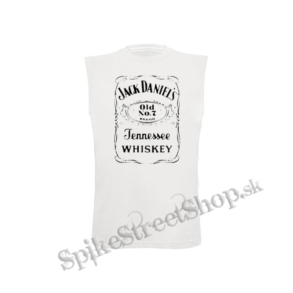 JACK DANIELS - Tennessee Whiskey - biele pánske tričko bez rukávov