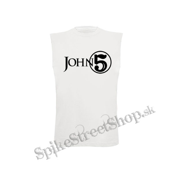 JOHN 5 - Logo - biele pánske tričko bez rukávov