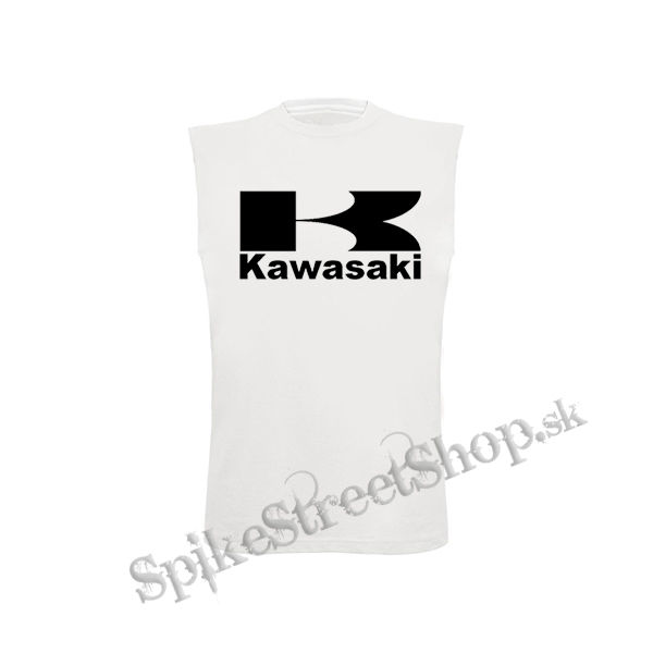 KAWASAKI - Logo Black - biele pánske tričko bez rukávov