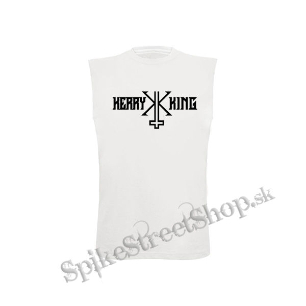 KERRY KING - Black Logo - biele pánske tričko bez rukávov
