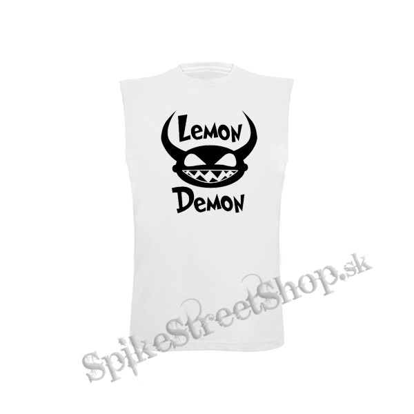 LEMON DEMON - Logo Black - biele pánske tričko bez rukávov