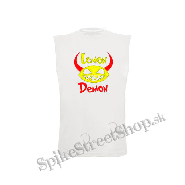 LEMON DEMON - Logo - biele pánske tričko bez rukávov