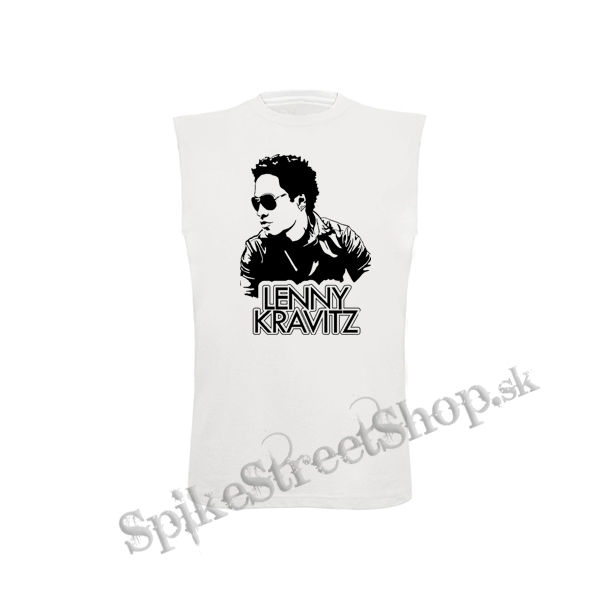 LENNY KRAVITZ - Logo & Portrait - biele pánske tričko bez rukávov