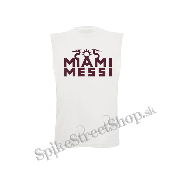 LIONEL MESSI - Miami Messi - biele pánske tričko bez rukávov