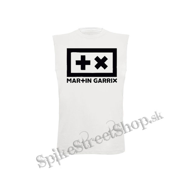 MARTIN GARRIX - Logo Crest - biele pánske tričko bez rukávov