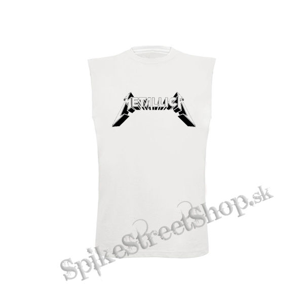 METALLICA - Master Of Puppets Logo 1 - biele pánske tričko bez rukávov