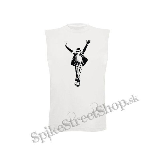 MICHAEL JACKSON - Silhouette Symbol - biele pánske tričko bez rukávov