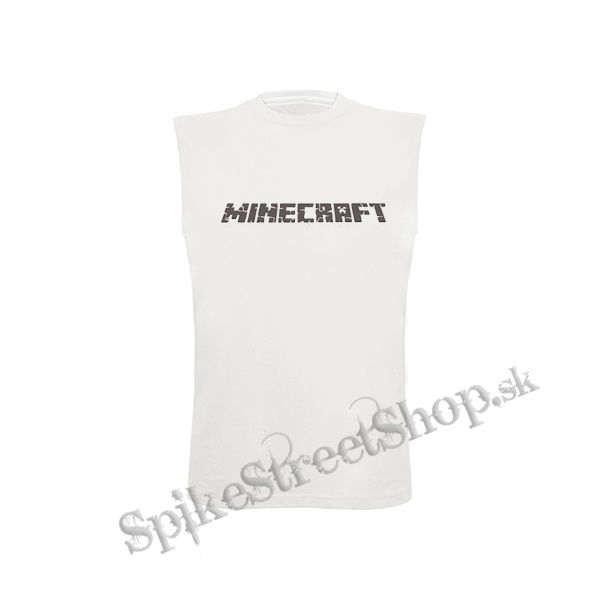 MINECRAFT - Logo 3 - biele pánske tričko bez rukávov