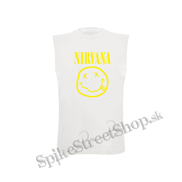 NIRVANA - Big Smile - biele pánske tričko bez rukávov