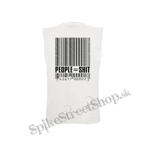 PEOPLE SHIT - biele pánske tričko bez rukávov