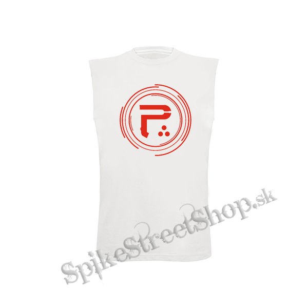 PERIPHERY - Red Logo - biele pánske tričko bez rukávov