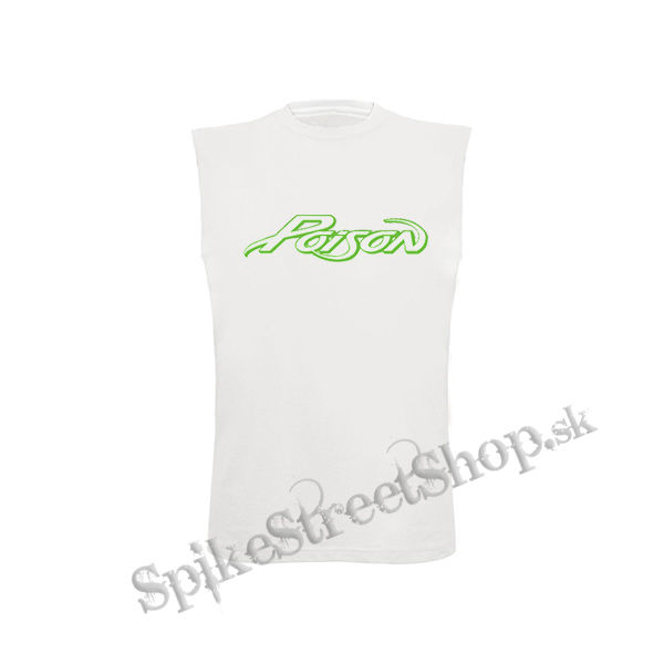 POISON - Logo Green - biele pánske tričko bez rukávov