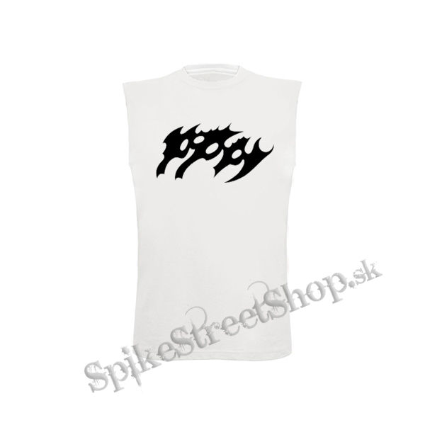 POPPY - Logo Simple - biele pánske tričko bez rukávov
